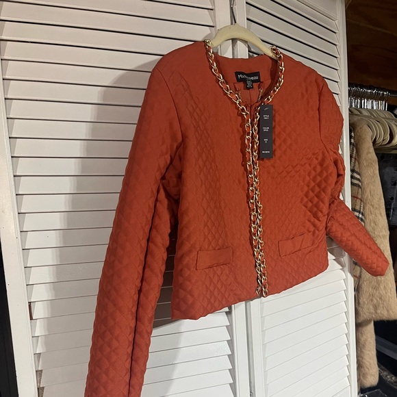 NWT Women’s Mix Nouveau medium spice color quilted jacket $ - Picture 6 of 7